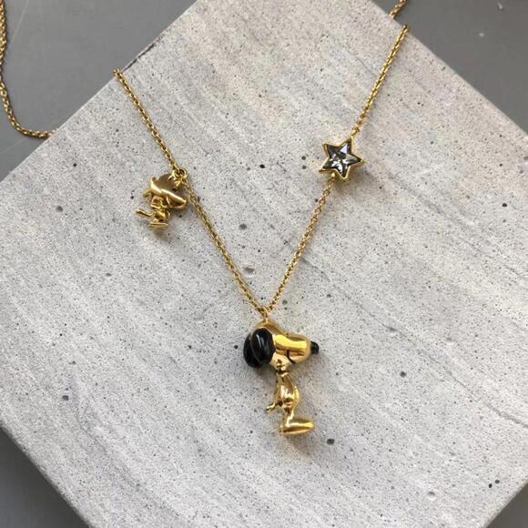 Coach Peanuts Snoopy and Woodstock Long Necklace - Picture 1 of 4